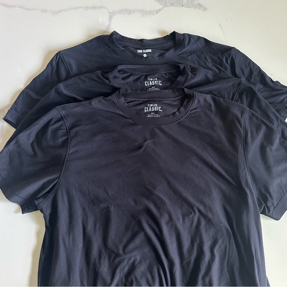 True Classic Staple Active Crew set of 3 in black